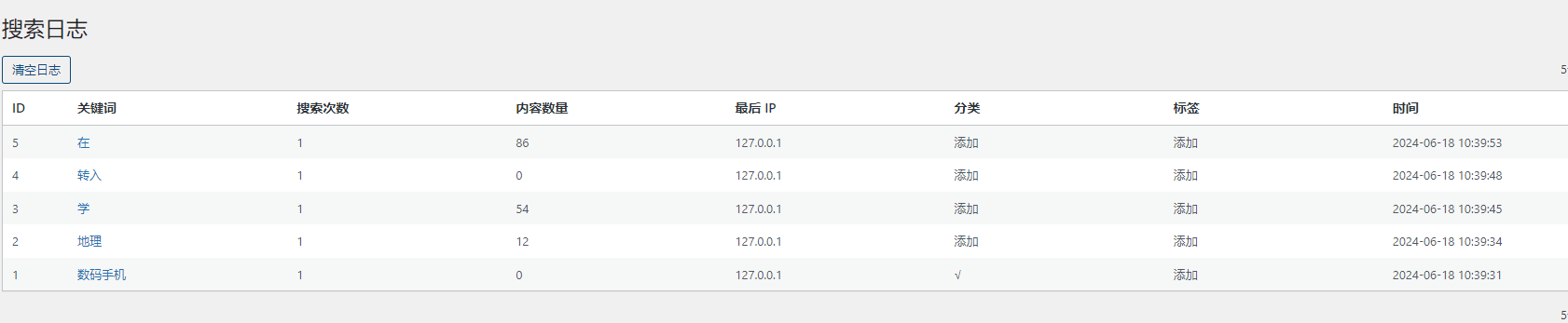 上次的搜索插件更新了，可以一键同步到分类或标签 插件,67696,数据库,更新,分类