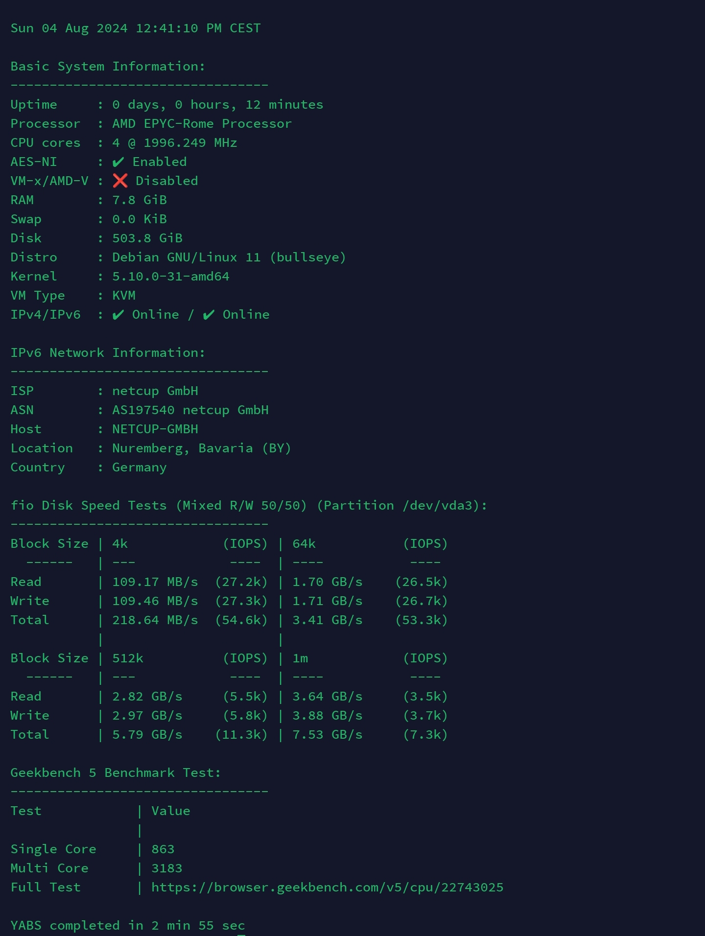 出台刚买的Netcup VPS1000 G11 X86翻倍版 NetcupVPS,X86,1000,G11,7032970330