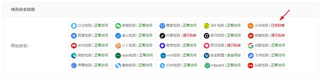 域名检测提示小米检测封禁，怎么回事，谁知道怎么解封呢？ 域名,检测,封禁,解封,小米