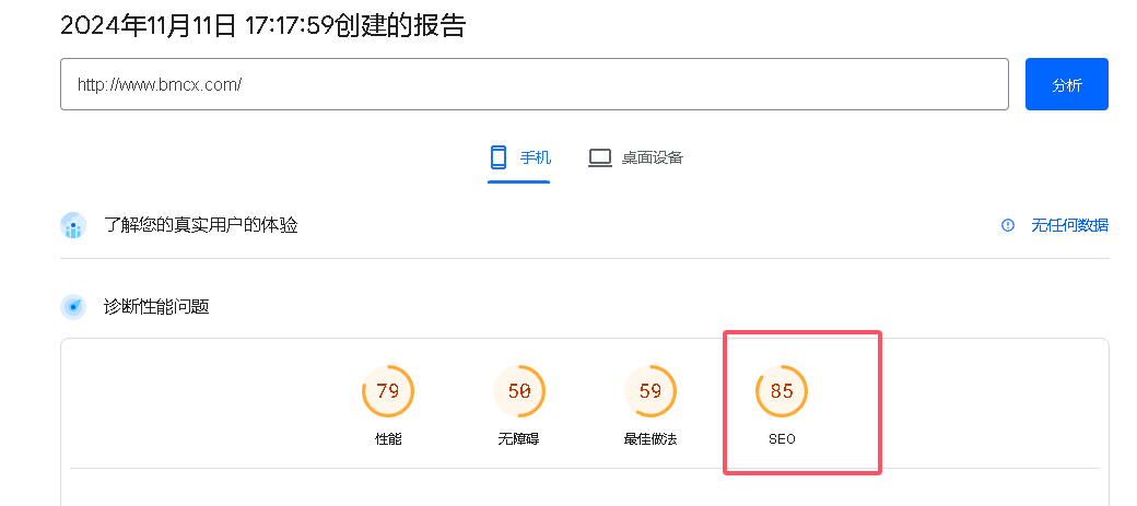 我的网站，谷歌SEO，100分 域名,图片,间距,网页,seo