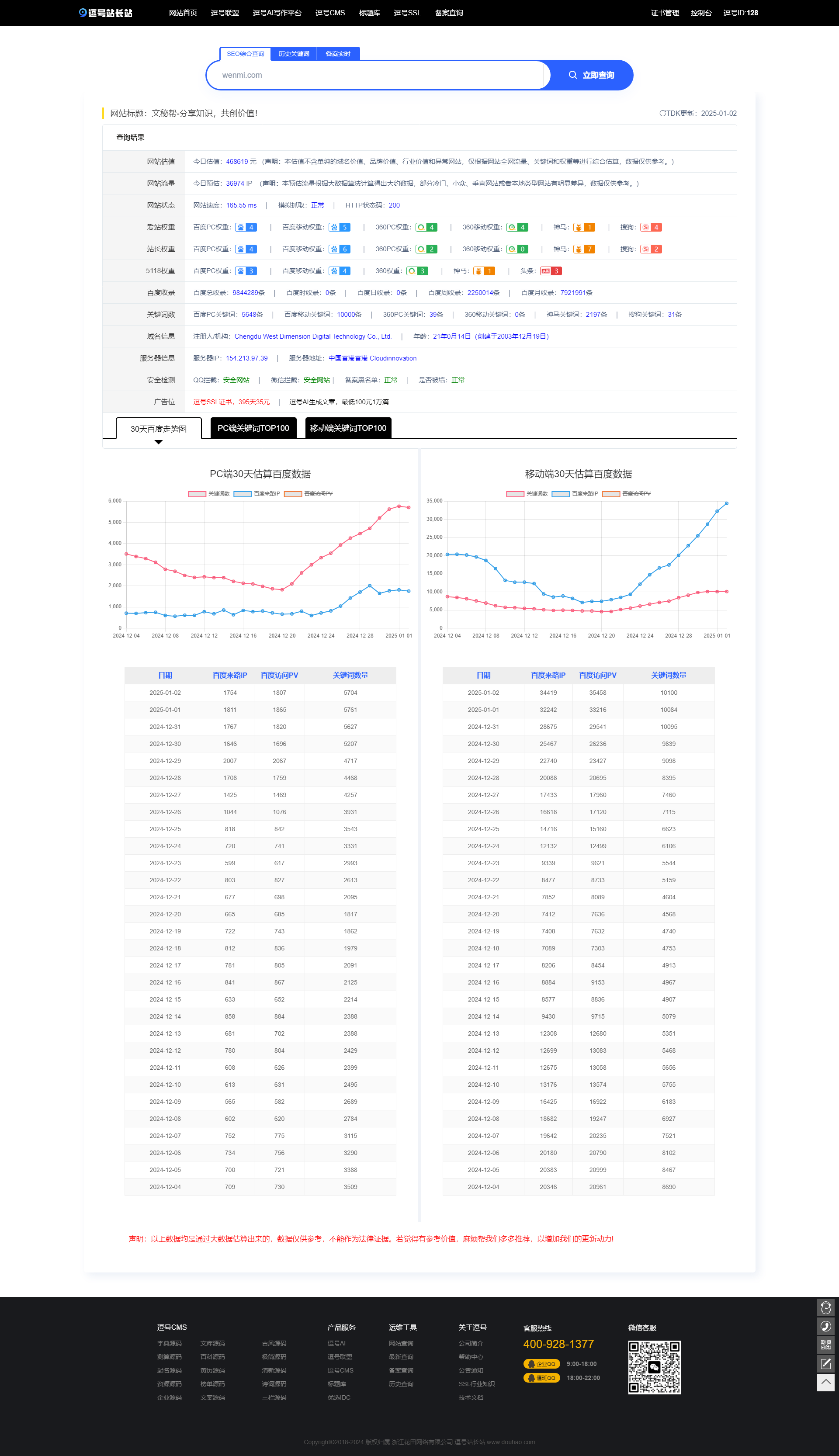 我们公司推出的SEO查询站长工具上线，欢迎大家前来提意见！ seo站点查询